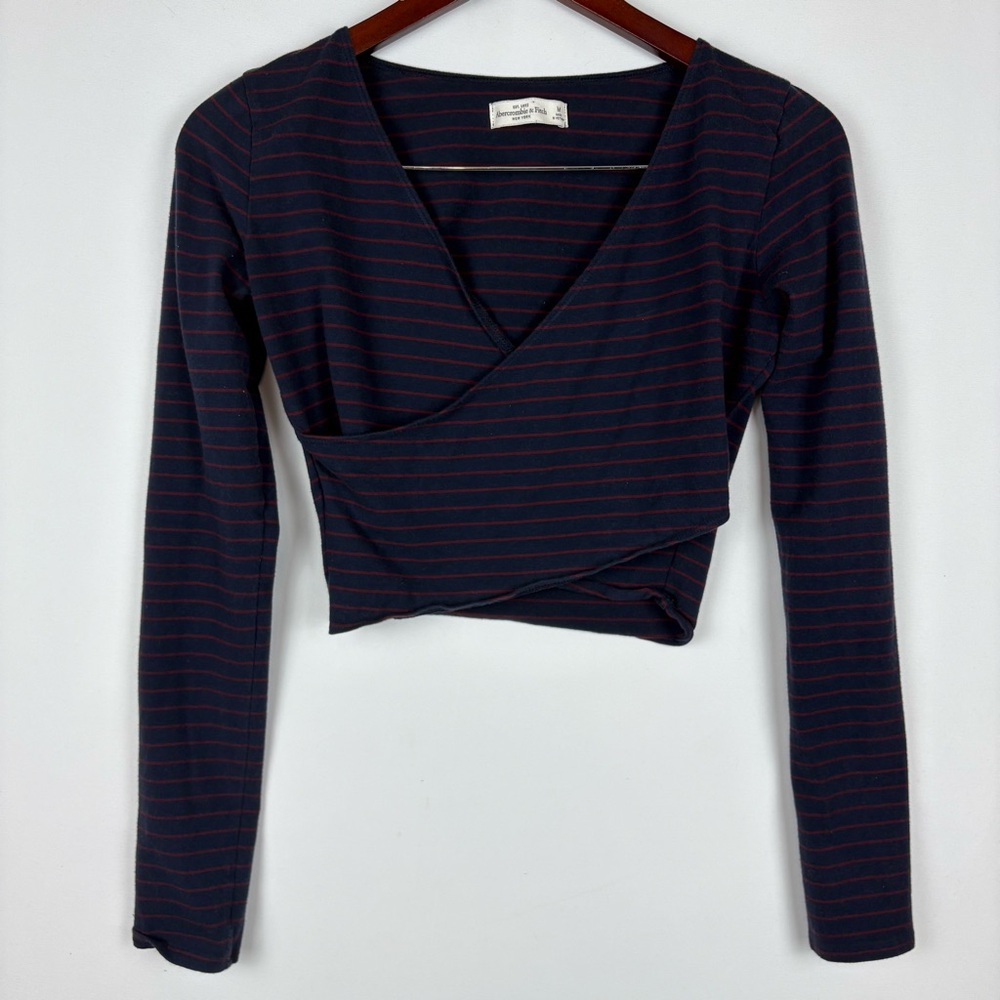 Abercrombie & Fitch Cropped‎ Wrapped Long Sleeve Top Shirt